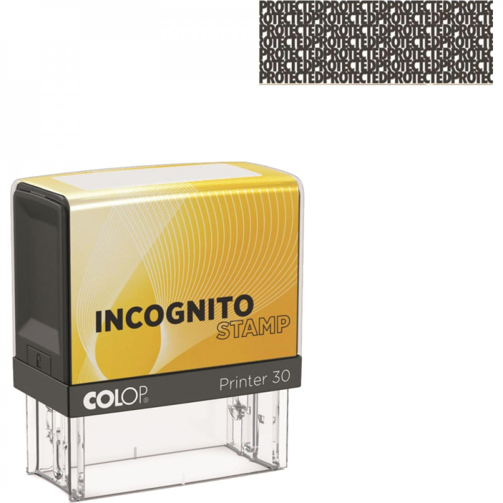 Штамп стандартный скрыв.текст *-ИНКОГНИТО Printer 30/L Incognito 47х18мм Co