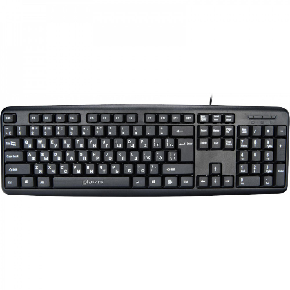 Клавиатура Oklick 180V2 черный USB