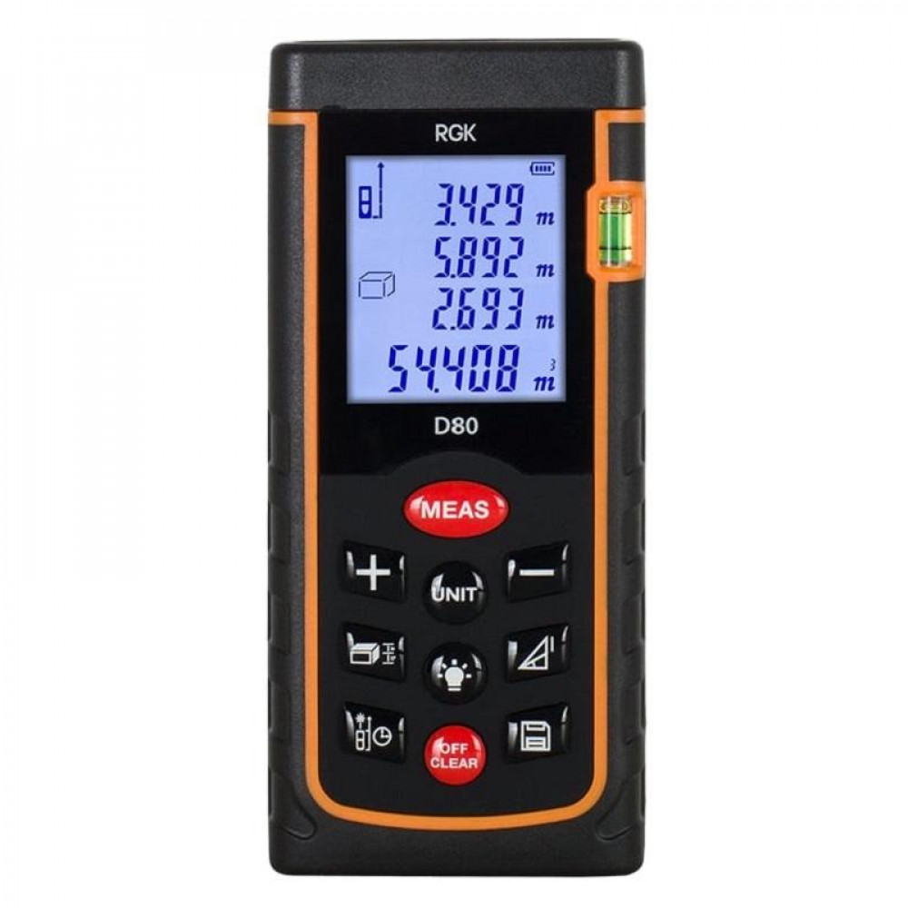 Дальномер лазерный RGK D80 (4610011871832)