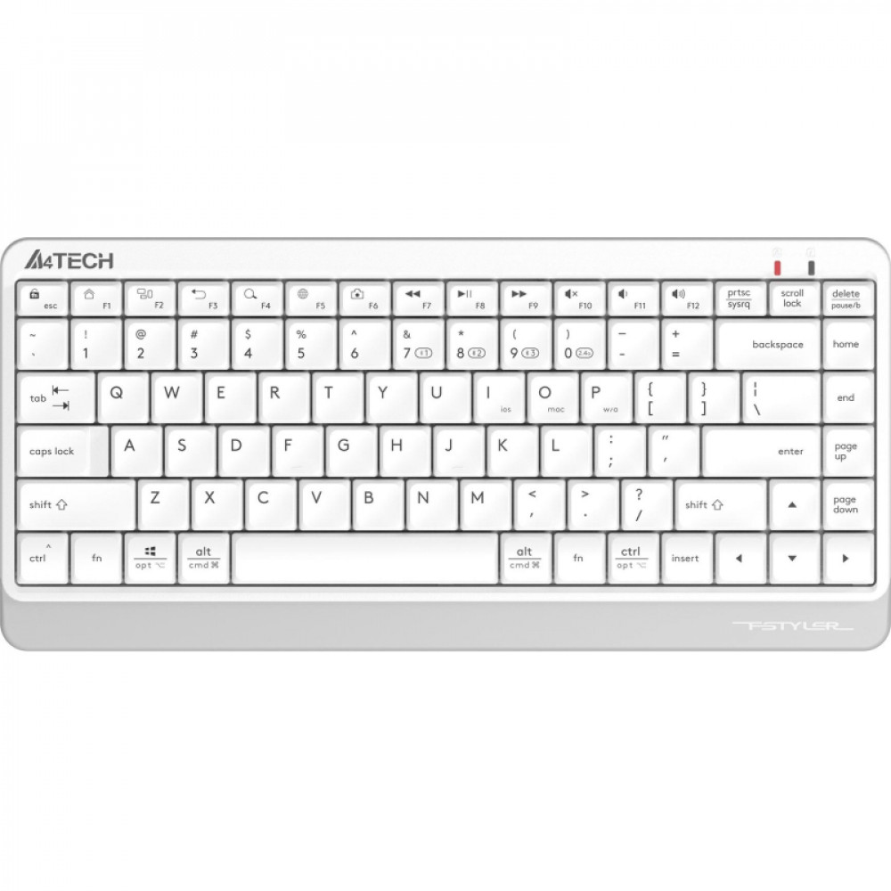 Клавиатура A4Tech Fstyler (FBK11 WHITE) белый/серый USB беспроводн/BT/Radio