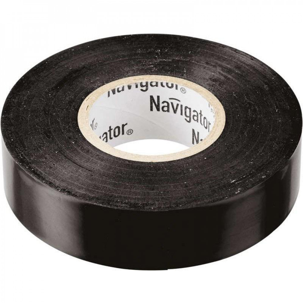 Изолента ПВХ чёрная 19мм (длина 20м) NIT-A19-20/BL Navigator 71110