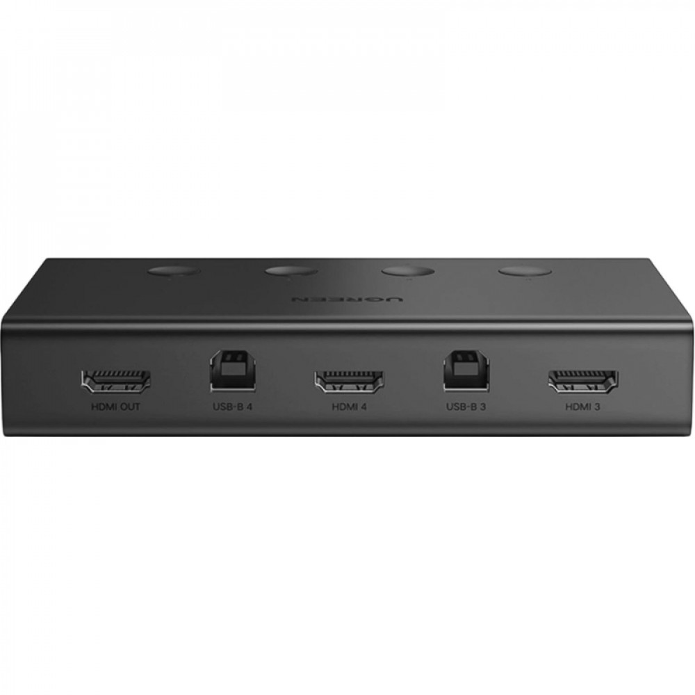 Переключатель UGREEN CM293 (70439) 4 In 1 Out HDMI KVM черный