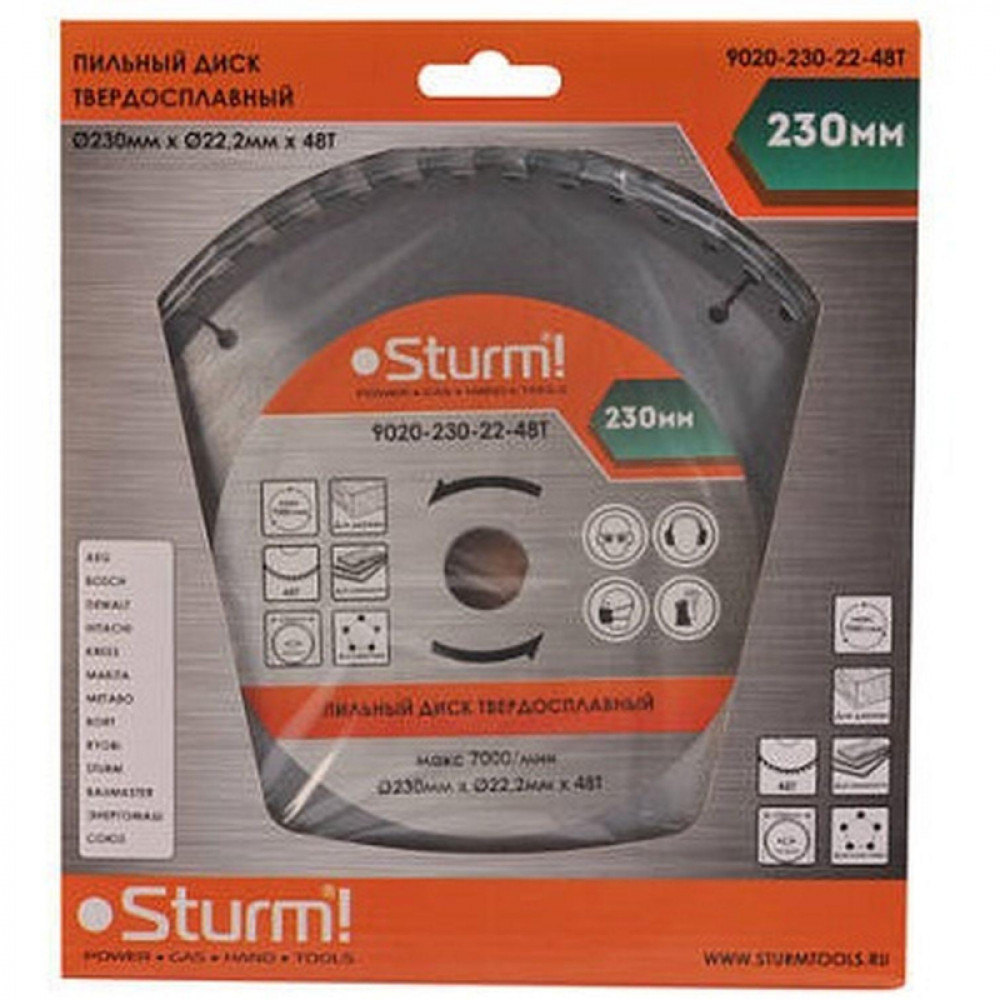 Диск пильный Sturm! 9020-230x22x48T