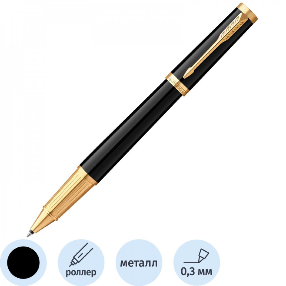 Роллер Parker Ingenuity Black GT черн, 0,5мм, кор 2182007