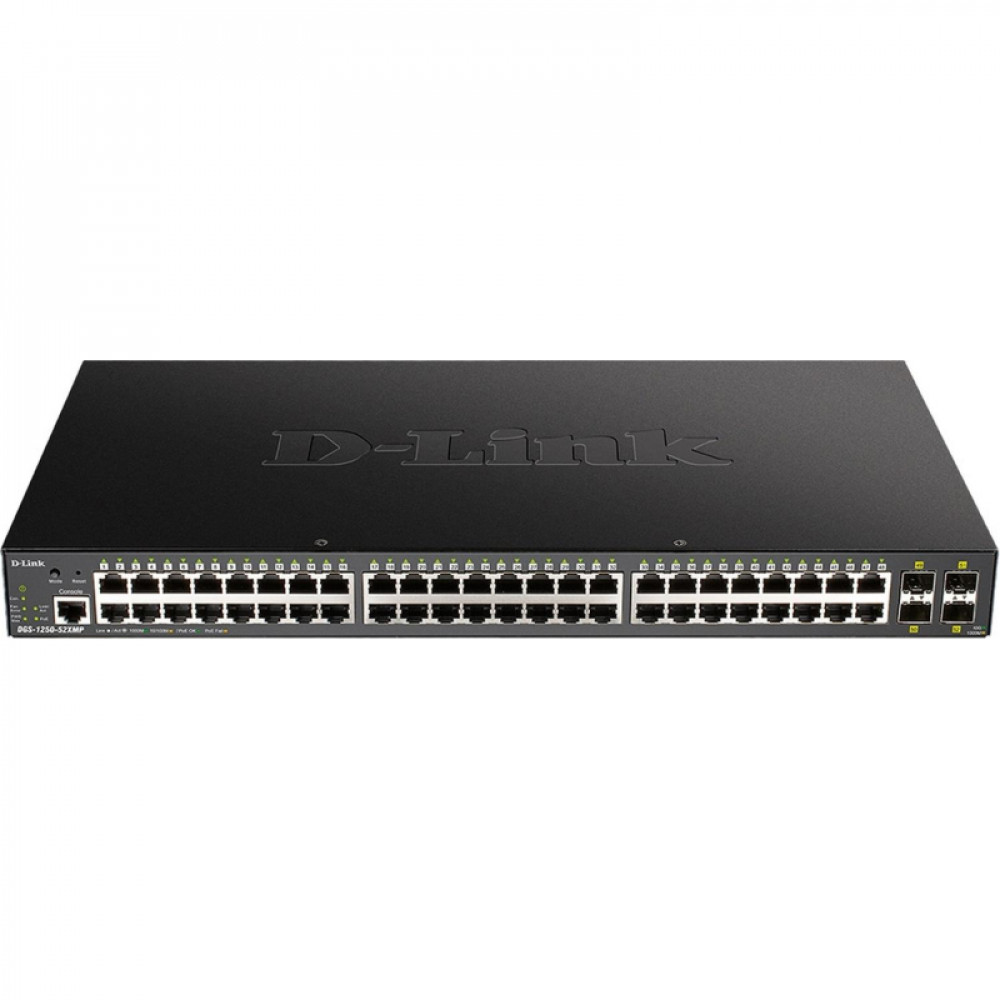 Коммутатор D-Link DGS-1250-52XMP/A1A PROJ Smart L2 Switch