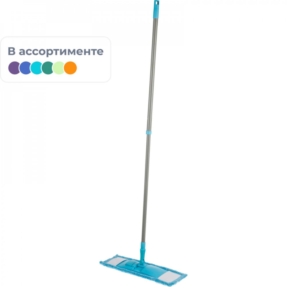 Швабра флаундер 40х10см с насадкой из микрофибры 67-120см HD1027C