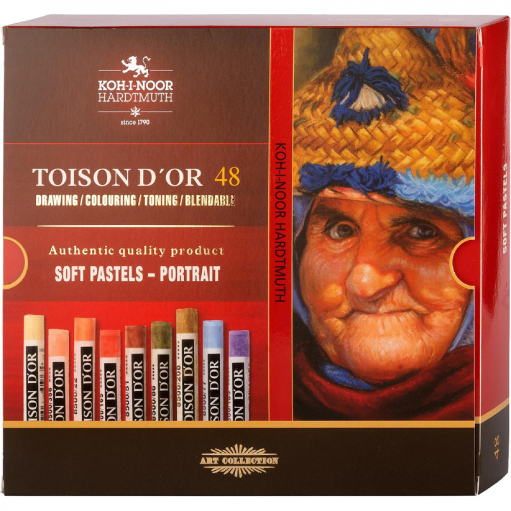 Пастель сухая худож. TOISON D`OR SOFT Портрет 48цв/наб карт.уп 8516048008KS