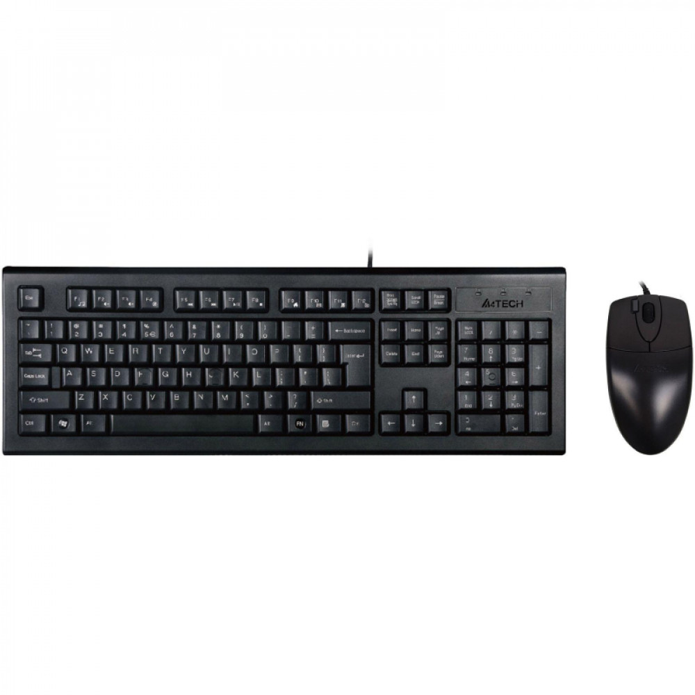 Набор клавиатура+мышь A4Tech KR-8520D клав:черный мышь:черный USB