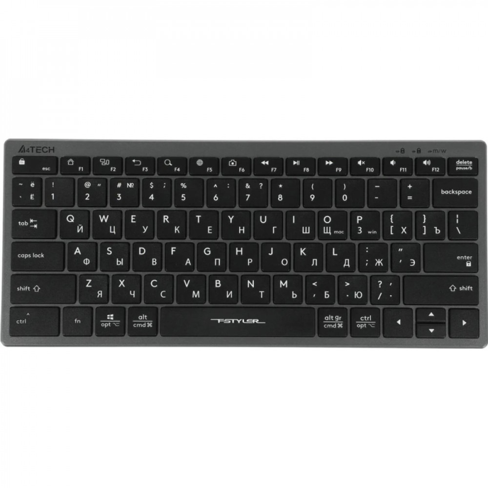 Клавиатура A4Tech Fstyler FX51 серый USB slim Multimedia (FX51 GREY)