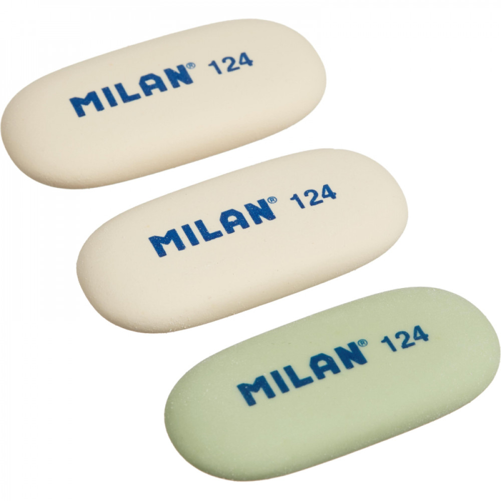 Ластик каучук Milan 124, 3 штуки в блистере (BMM9203)