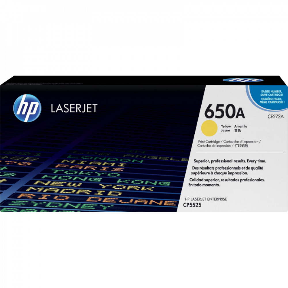 Картридж лазерный HP 650A CE272A жел. для CLJ CP5525