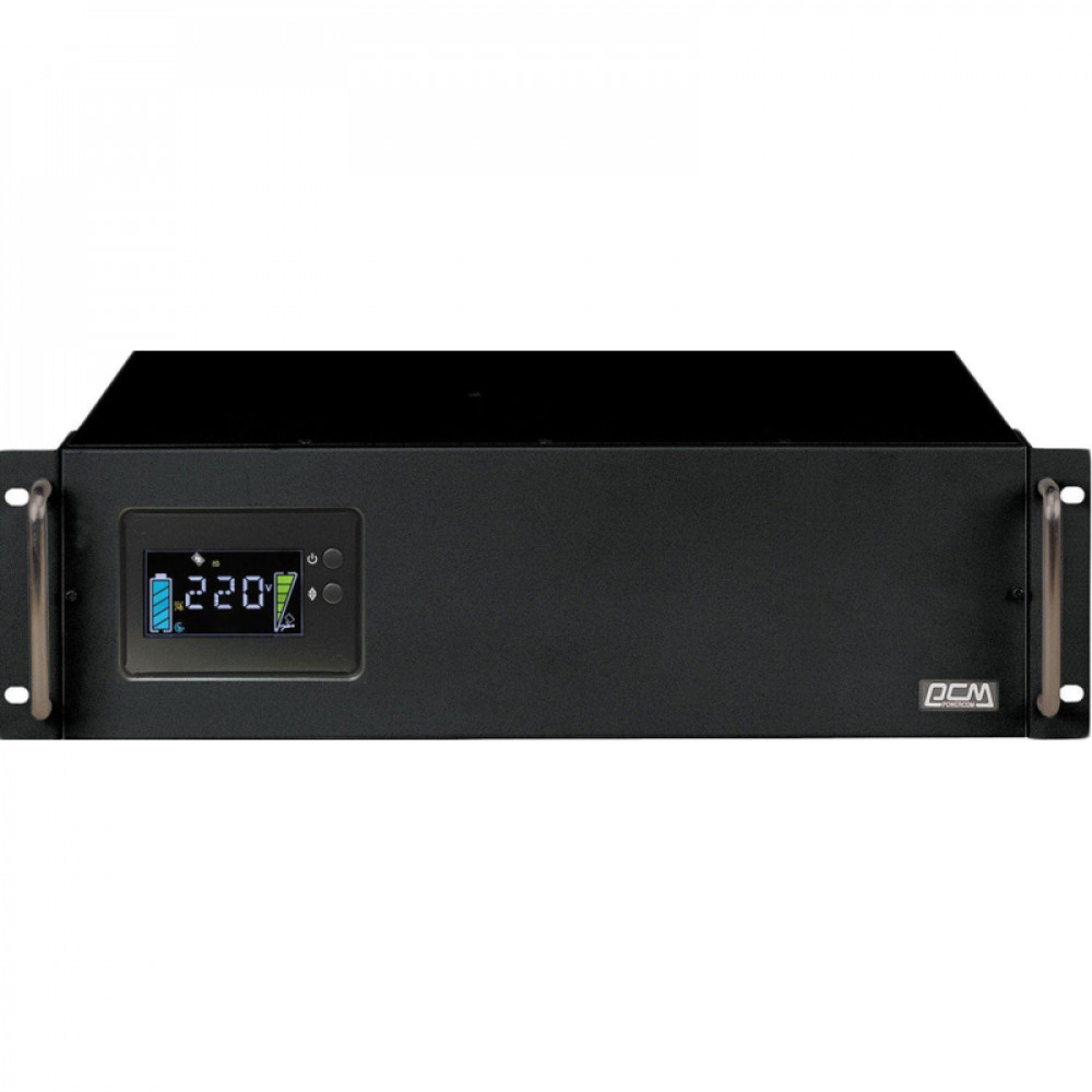 ИБП POWERCOM King Pro RM KIN-3000AP LCD UPS 2400W 3000Va black