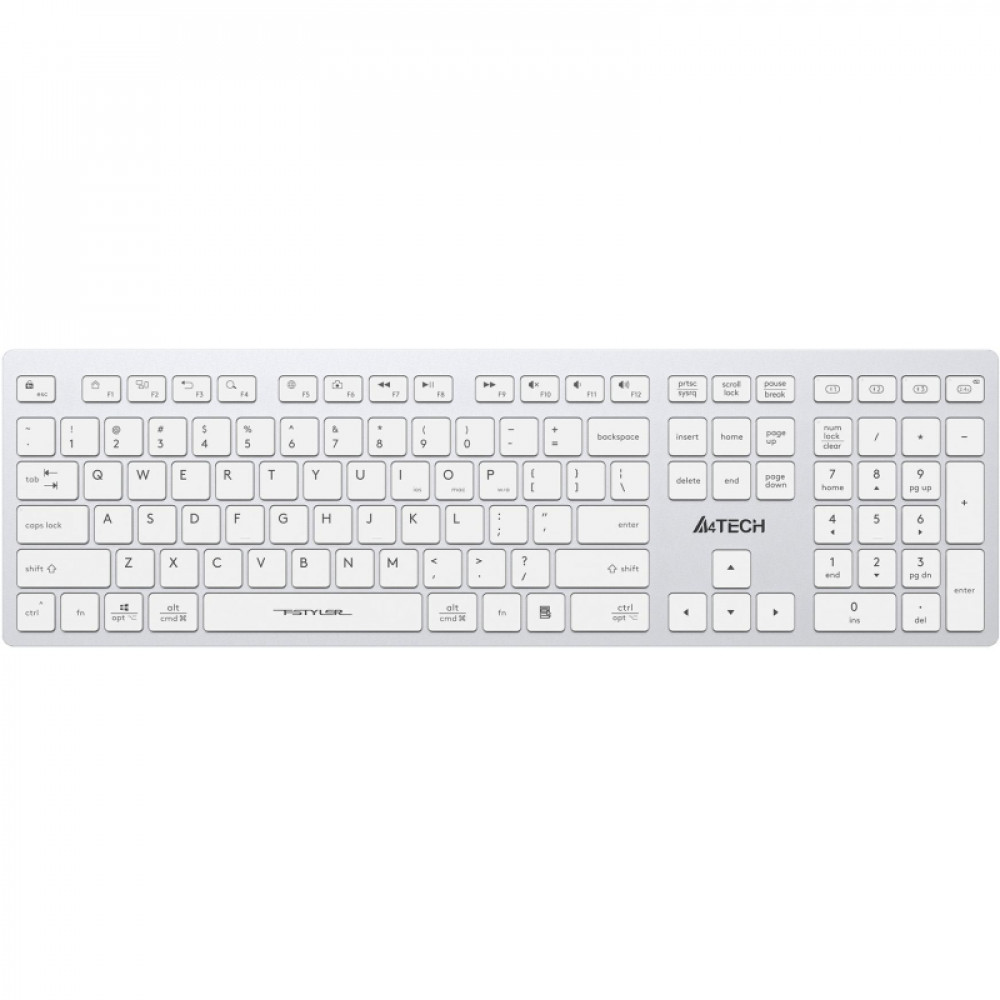 Клавиатура A4Tech Fstyler FBX50C белый USB BT (FBX50C WHITE)
