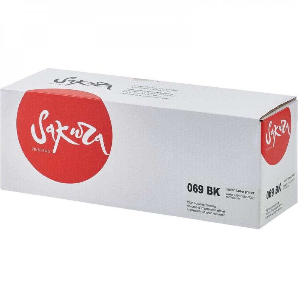 Картридж лазерный Sakura 069BK чер. для Canon LBP673Cdw/MF752Cdw/MF754Cdw
