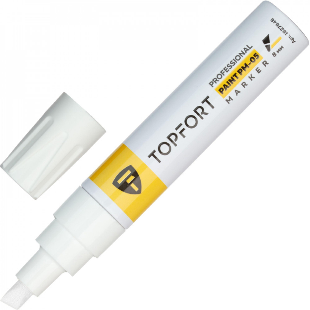 Маркер лаковый TOPFORT Paint 8 мм белый