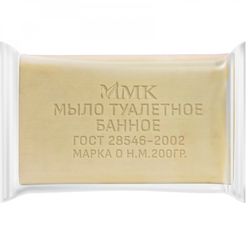 Мыло туалетное Банное в прозрачной обертке флоупак 200гр. МКТУ0521
