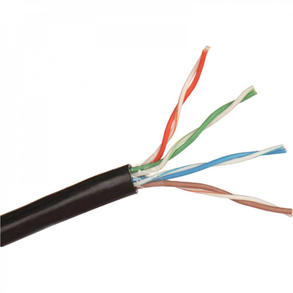 Кабель ExeGate UTP4-C5e-CU-S24-OUT-PE-BK-305-FLUKE UTP