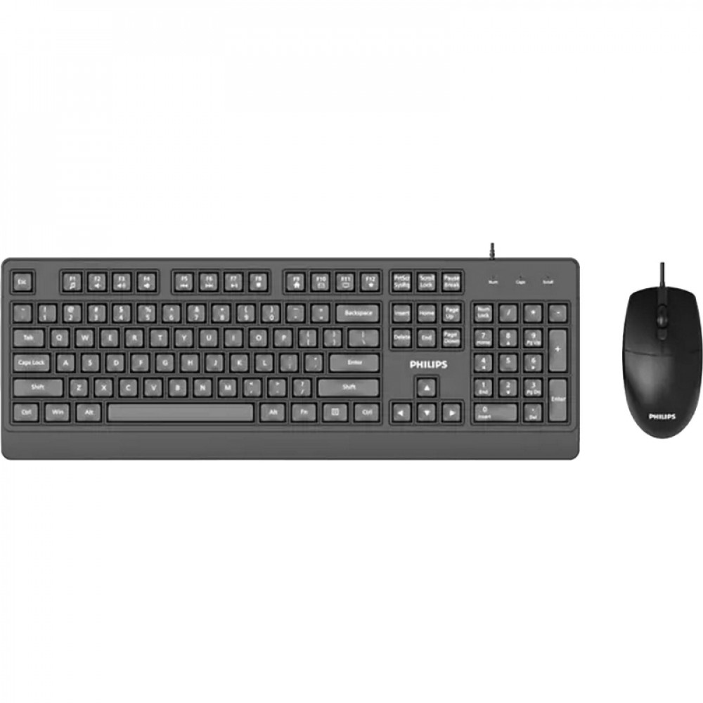 Набор клавиатура+мышь Philips (SPT6247B/60)проводн. USB 104кл 1600dpi чер