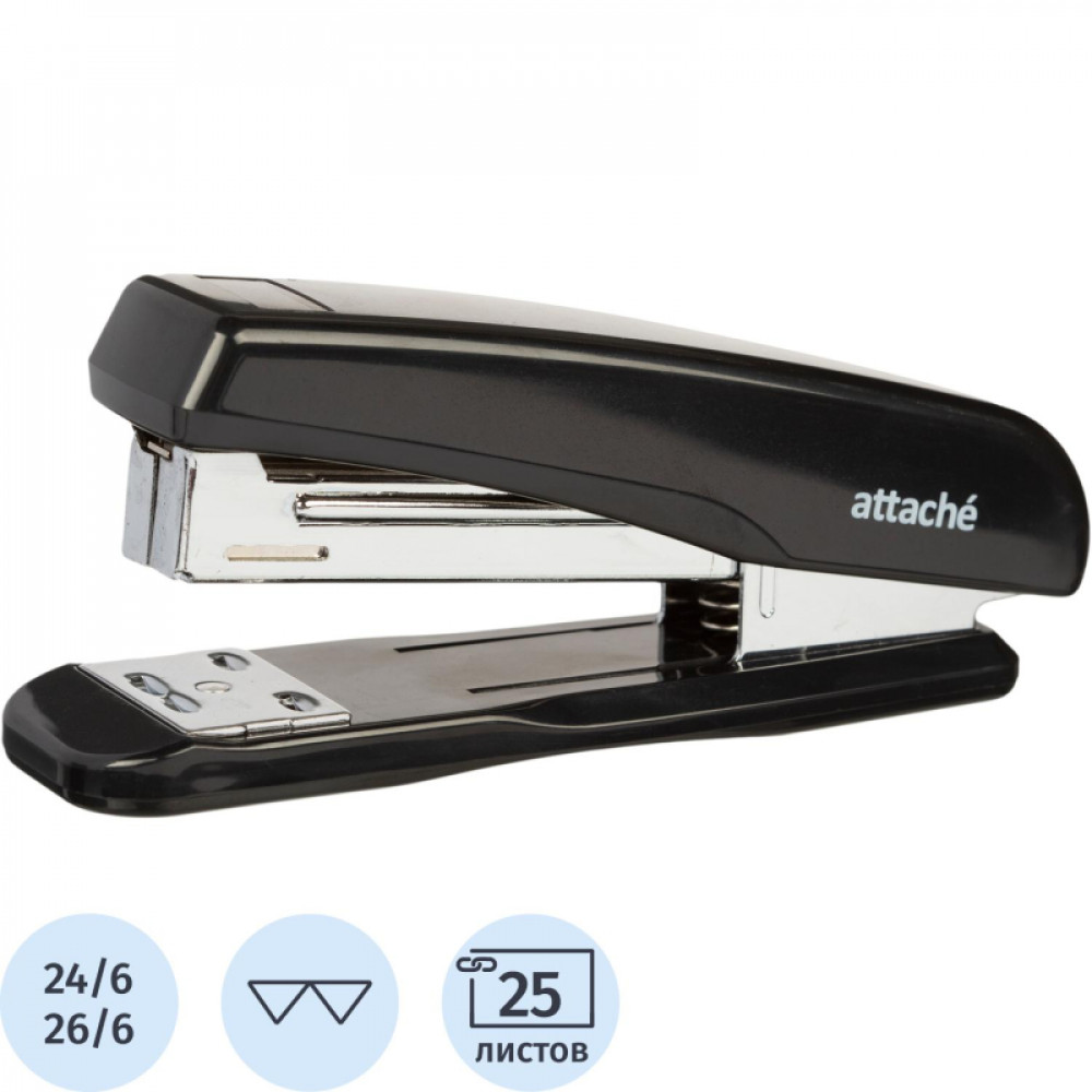 Степлер ATTACHE 8215 (N24/6&amp;amp;26/6) до 25 лист. черный