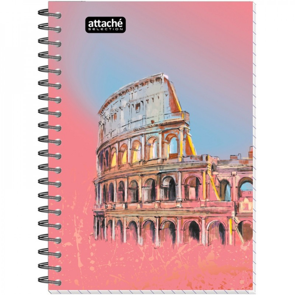 Бизнес-тетрадь А6,80л,кл,бок.греб,карт+УФлак Attache Selection TravelItaly