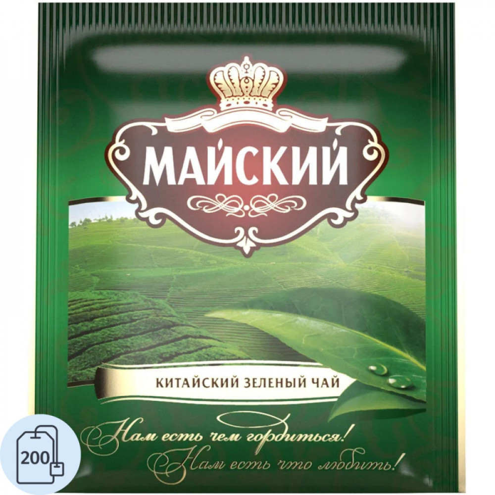 Чай зеленый Майский сашет 2гx200пак 14284
