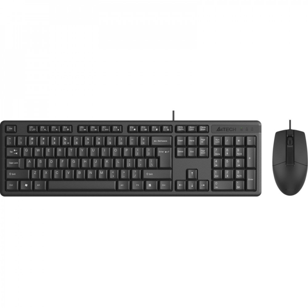 Набор клавиатура+мышь A4Tech KR-3330 клав:черный мышь:черный USB