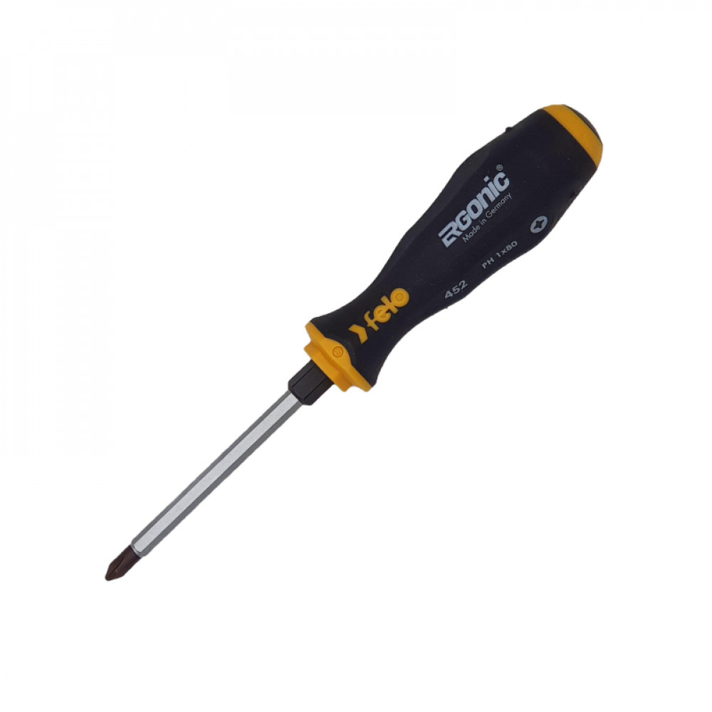 Отвертка Ergonic  крестовая ударная PH 1X80 Felo 45210240