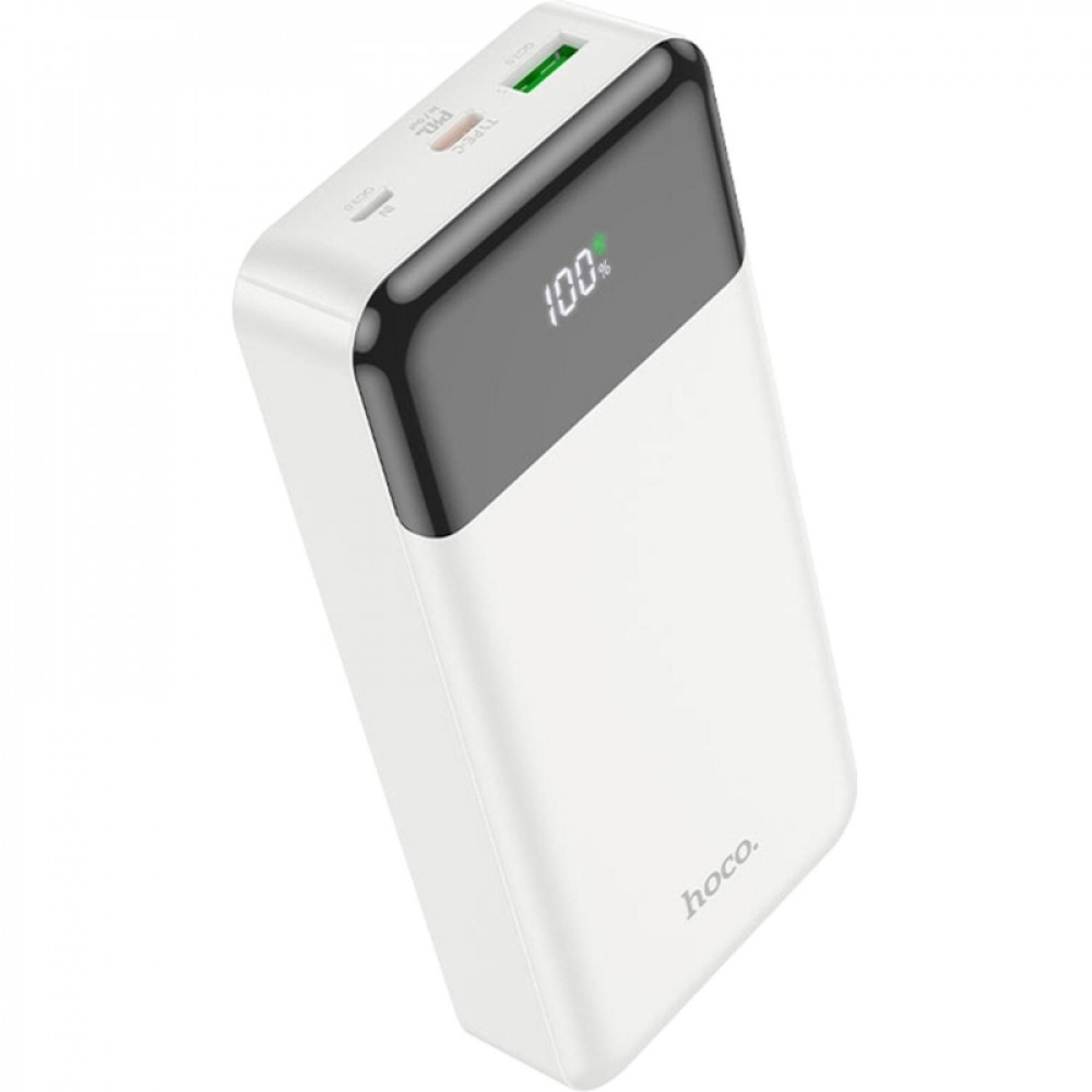 Внешний аккумулятор HocoJ102A COOL FIGURE WHITE 20000mAh QC/PD USB-A/USB-C