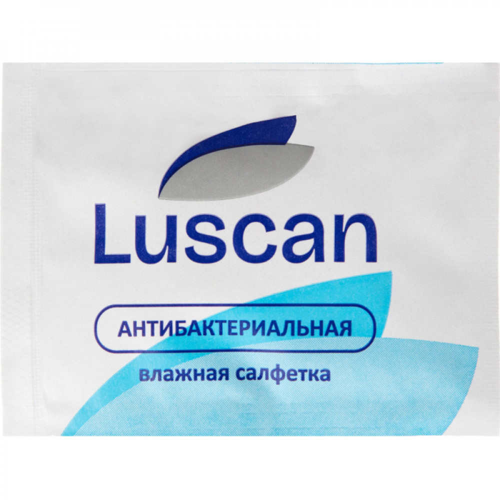 Салфетки влажные Luscan антибактериальные в саше 15х17см 1000шт/уп