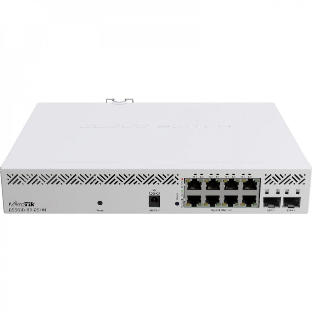 Коммутатор MikroTik CSS610-8P-2S+IN 8x1Гбит/с 2SFP+ управляемый