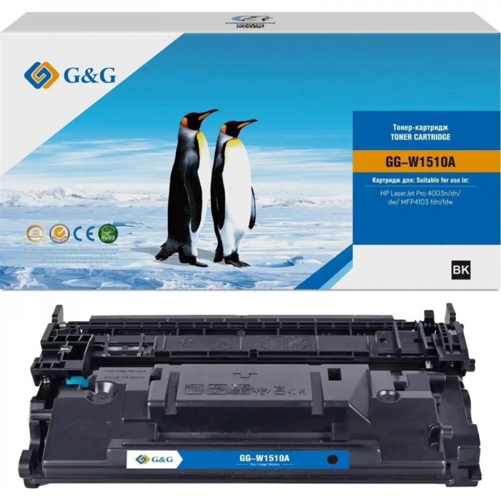 Картридж лазерный G&amp;amp;G W1510A чер. для HP LJ 4003/4103dw 4103fdn/fdw