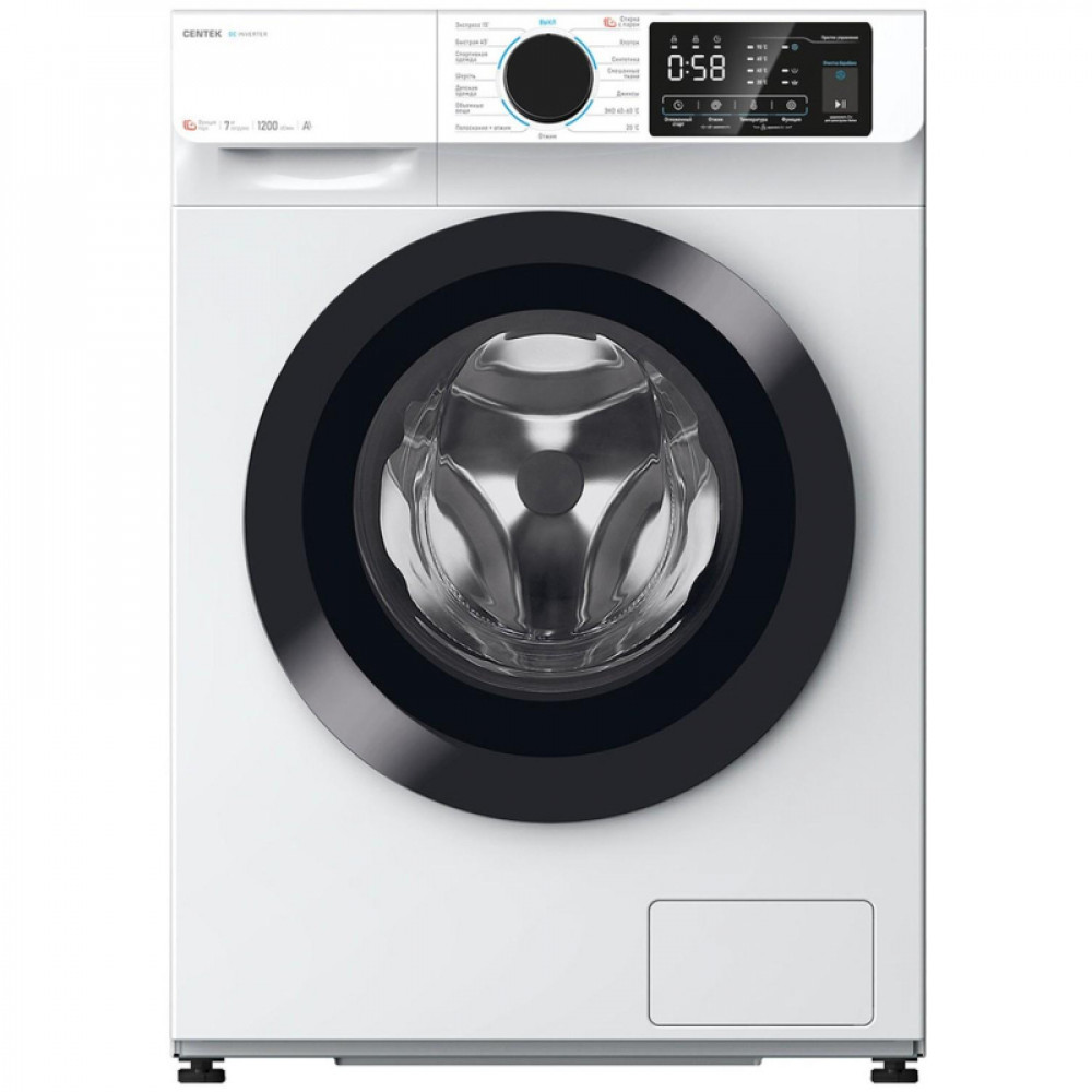 Стиральная машина  Centek CT-1921  1200  7кг 40см  LED-Дисплей INVERTER Пар