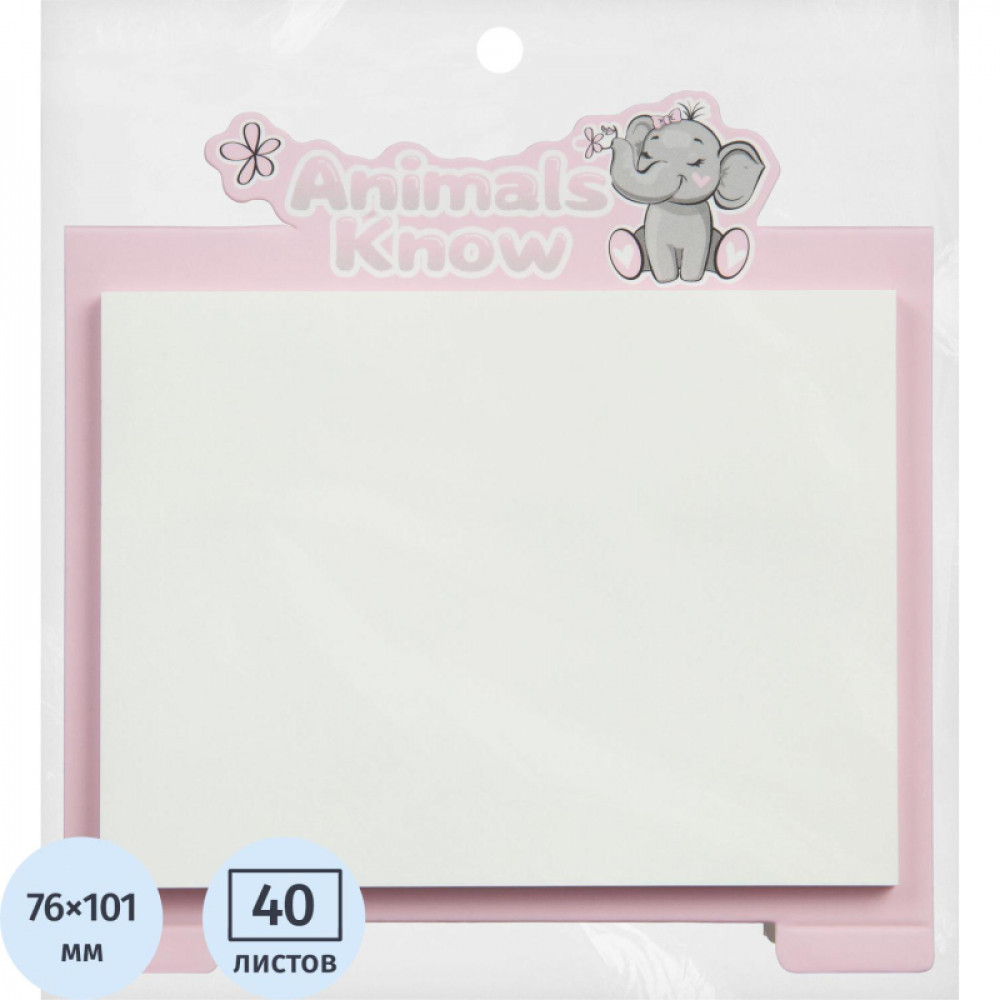 Стикеры с клеевым краем M&amp;amp;G Animal Planet, 76x101мм, 40 л, цвет в ассорт