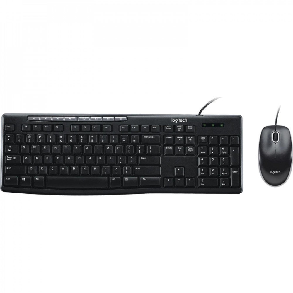 Набор клавиатура+мышь Logitech MK200 BLACK RUS 920-002694
