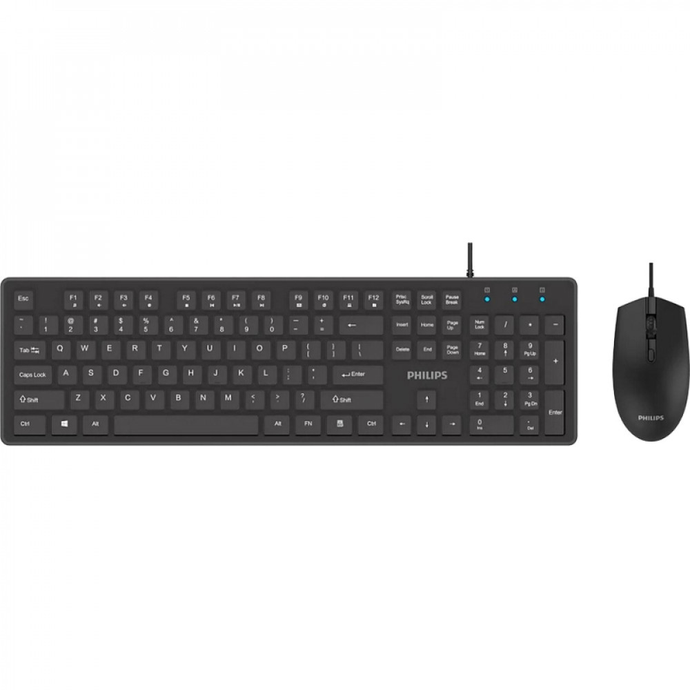 Набор клавиатура+мышь Philips (SPT6264B/60)провод USB 104кл 800-2400dpi чер