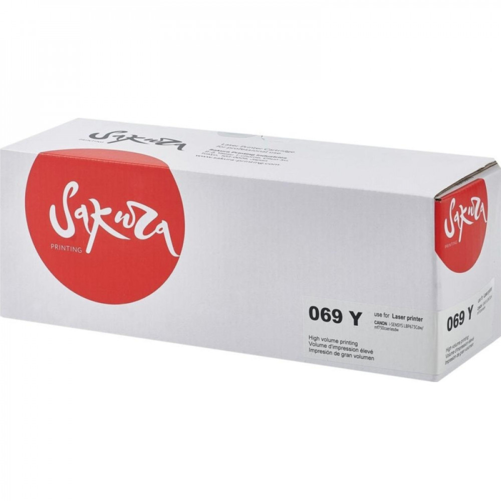 Картридж лазерный Sakura 069Y жел. для Canon LBP673Cdw/MF752Cdw/MF754Cdw