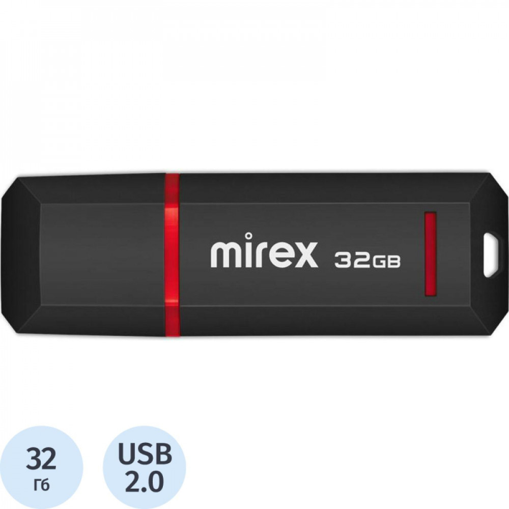 Флеш-память Mirex USB KNIGHT BLACK 32Gb (13600-FMUKNT32 )