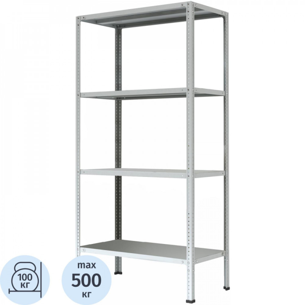 Стеллаж металлический P_МС-1844 с 4-мя полками 1000х400х1800